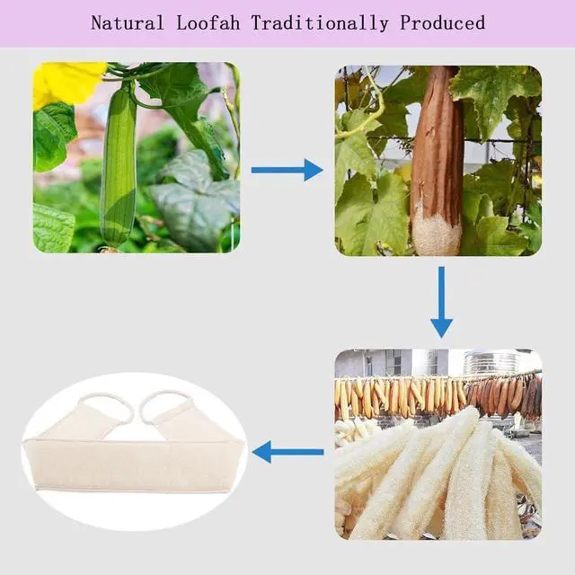 Alt view image 6 of 6 - Natural Loofah Back Scrubber, 27.5" Length, 1 Pack