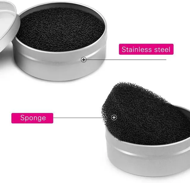 Alt view image 6 of 7 - Luxspire Dry Makeup Brush Cleaner Sponge, Silver