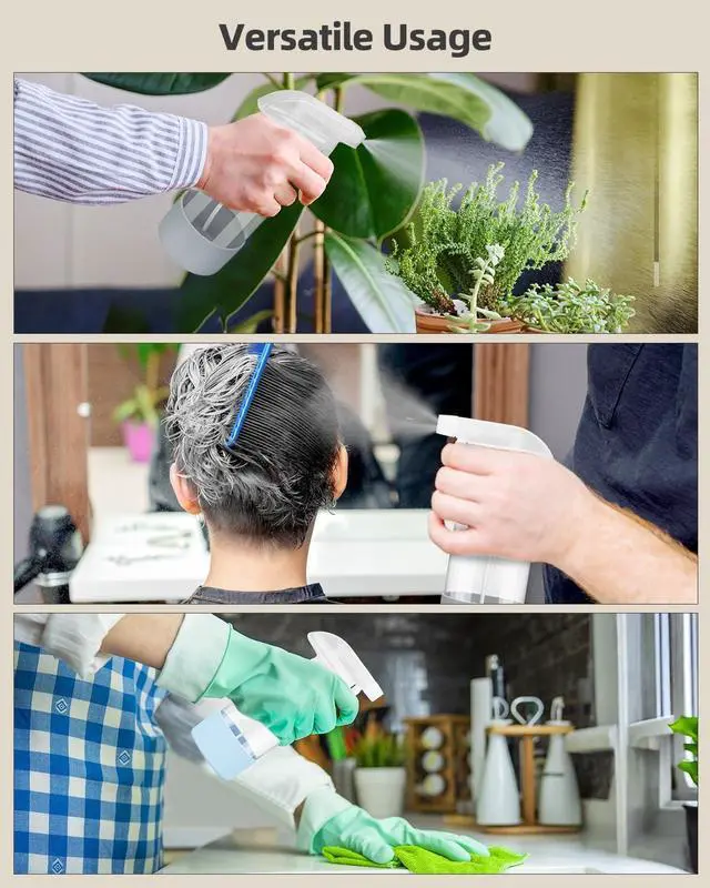 Alt view image 5 of 7 - Glass Spray Bottles 8 oz, 2 Pack Spray Bottle for Hair with Silicone Sleeve