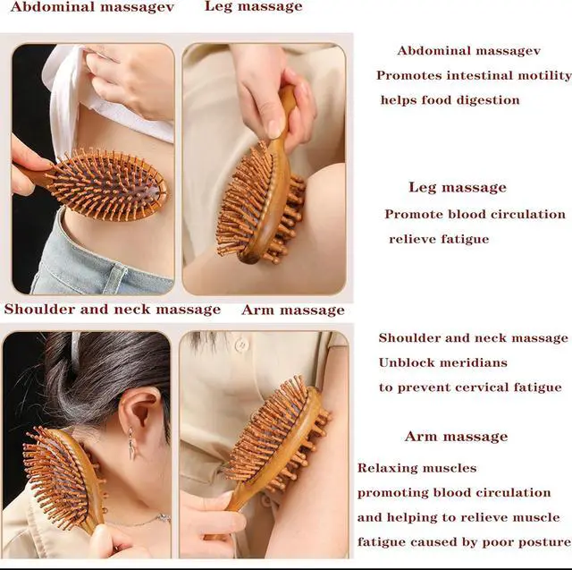 Alt view image 7 of 7 - Loc brush, air cushion massage comb, round comb teeth stimulate blood circulation, help hair growth. The ideal gift for all hair. Hairbrush. Scalp massage comb,loc brush for sisterlocks