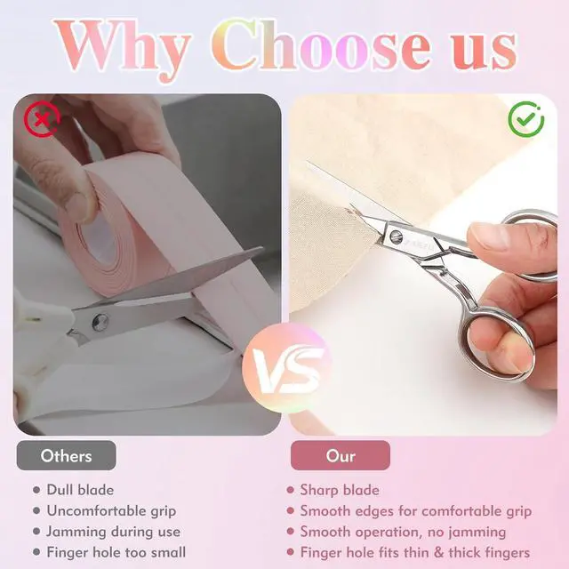 Alt view image 6 of 7 - 3.8 Inch Silver Eyebrow Scissors for Women Personal Care
