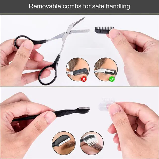 Alt view image 7 of 7 - NAZQAT Eyebrow Grooming Kit for Women & Men for Eyebrow Trimming, Shaping, and Exfoliating - Includes Eyebrow Tweezers, Eyebrow Razor Tools, Eyebrow Scissors (Pack of 6)