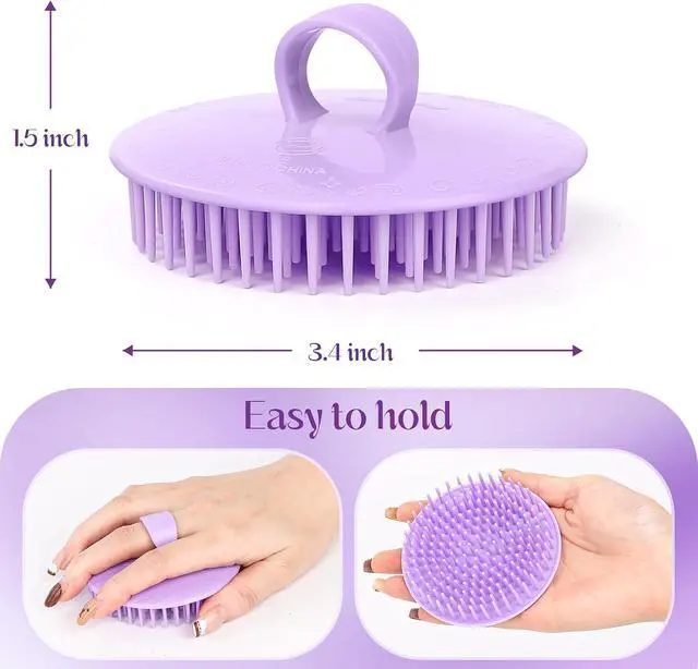 Alt view image 2 of 6 - 4PCS Hair Scalp Scrubber Massager Brush Head Exfoliator Shower Shampoo Comb