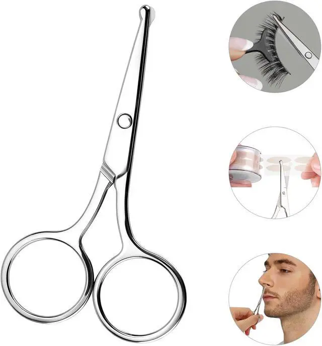 Alt view image 5 of 7 - 8 Pack Small Round Tip Scissors - Professional Grooming for Hair, Eyebrows, Nose Hair & Mustache