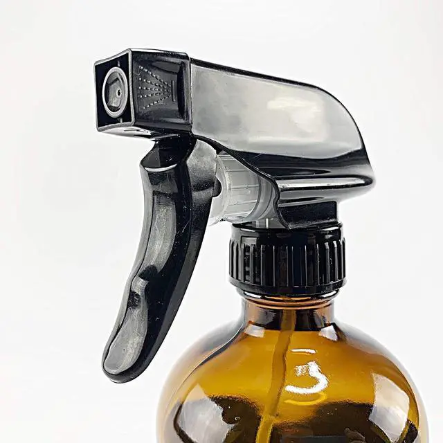 Alt view image 5 of 6 - SAVVY PLANET Empty Amber Glass Spray Bottles with Silicone Sleeve Protection - Refillable 16 oz Containers for Cleaning Products, Essential Oils, Misting Plants - Quality Sprayer - 2 Pack
