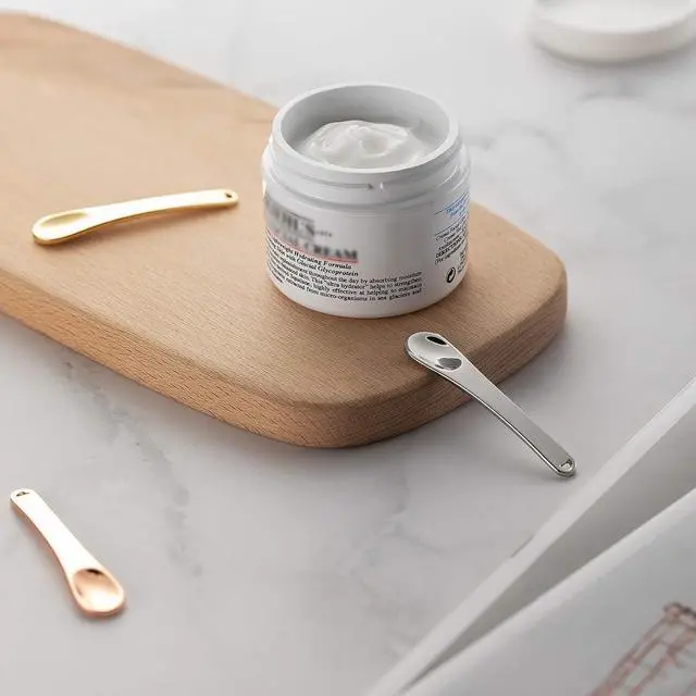 Alt view image 4 of 7 - Tekson 6 Pieces Metal Cosmetic Skincare Spatula, Mini Mask facial Reusable Scoop, Makeup Beauty Spoons for Cream, Lotions, Moisturizers (Rose Gold, Gold, Silver)