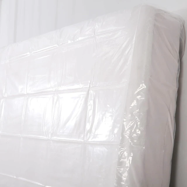 Alt view image 4 of 7 - King Mattress Bag for Moving Storage, 1.5 Mil Clear Waterproof Plastic Mattress Storage Bag Cover, Disposal Mattress Protector for King/California King Size