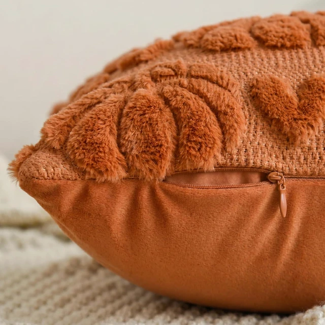 Alt view image 7 of 7 - Caramel Beige Pumpkin Fall Throw Pillow Covers 18x18 Inch