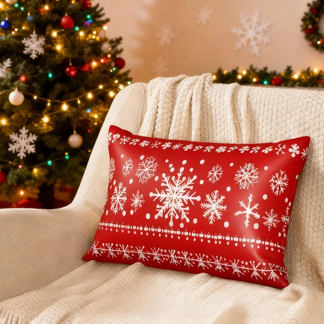 Alt view image 5 of 7 - Satin Pillowcase with Zipper Queen Size Pillow Cover 20"x30" Winter Snowflake Silk Pillow Case for Hair and Skin Cooling Pillowcase