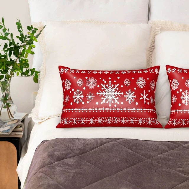 Alt view image 6 of 7 - Satin Pillowcase with Zipper Queen Size Pillow Cover 20"x30" Winter Snowflake Silk Pillow Case for Hair and Skin Cooling Pillowcase