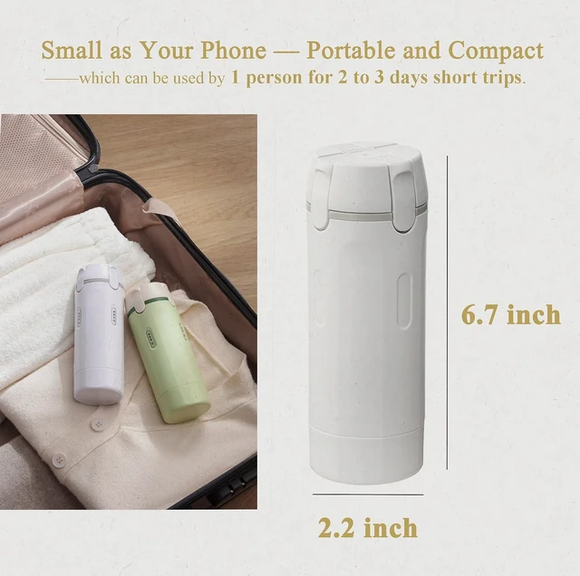 Alt view image 3 of 7 - 4 in 1 Travel Dispenser Bottle, Leak Proof Refillable Travel Toiletry Containers, Travel Bottles Set Meets TSA 3-1-1 Requirements for about 3 Days Business Trip (Per Person), 4 x 30ml, White