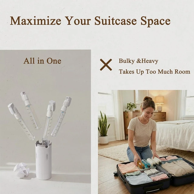 Alt view image 7 of 7 - 4 in 1 Travel Dispenser Bottle, Leak Proof Refillable Travel Toiletry Containers, Travel Bottles Set Meets TSA 3-1-1 Requirements for about 3 Days Business Trip (Per Person), 4 x 30ml, White
