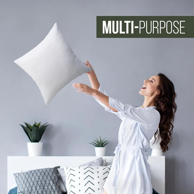Alt view image 3 of 7 - Throw Pillows, 18x18 Pillow Inserts, Pack of 1, White