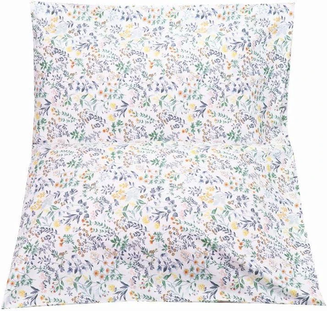Alt view image 5 of 7 - White Botanical Cotton Pillowcase Set of 2, Soft Queen Size Pillow Cover with Envelop Closure, 20 x 30 inches