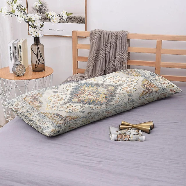 Alt view image 4 of 7 - Body Pillow Cover - Super Soft Microfiber Body Pillow Case,Hidden Zipper,Print Pattern,Comfortable Fabric,Lightweight and Breathable,The Size is 20 "X 54(01-Brown Bohemian)