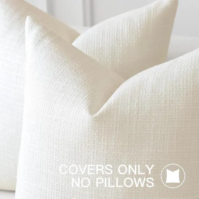 Alt view image 7 of 7 - Linen Throw Pillow Cover Set of 1 Decorative Lumbar Pillowcases Cushion Covers 12x20 Inch for Home Decor Sofa Bedroom Car 30 x 50CM Cream Beige