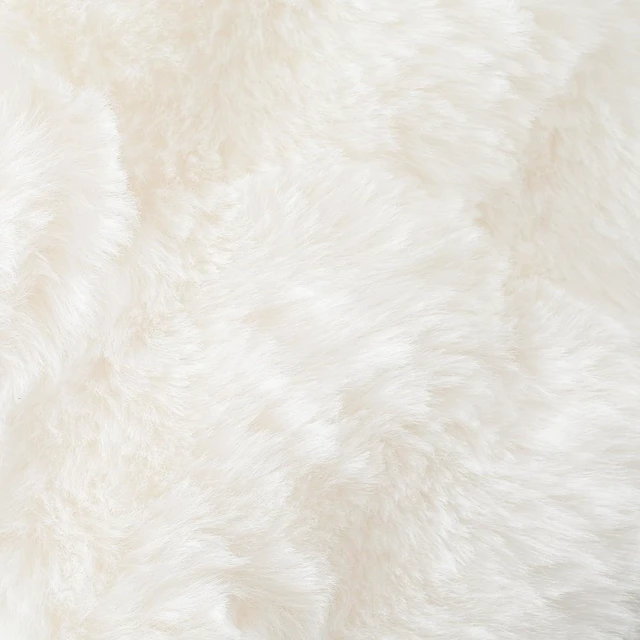 Alt view image 2 of 6 - Set of 2 Thick Plush Faux Wool White Throw Pillow Covers 18x18