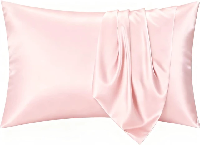 Main image of Silky Satin Pillowcases Queen 2 Pack Hair Care Pink 20 x 30
