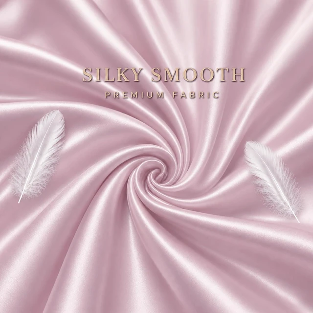 Alt view image 7 of 7 - Silky Satin Pillowcases Queen 2 Pack Hair Care Pink 20 x 30