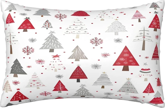 Main image of Satin Pillowcase with Zipper Queen Size Winter Tree Pillow Cover 20"x30" White Tree Silk Pillow Case for Hair and Skin Cooling Pillowcase