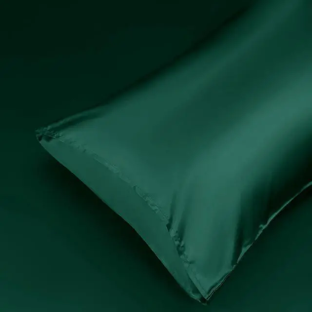 Alt view image 3 of 7 - Satin Body Pillow Cover, Blackish Green, 20 x 54 Inch
