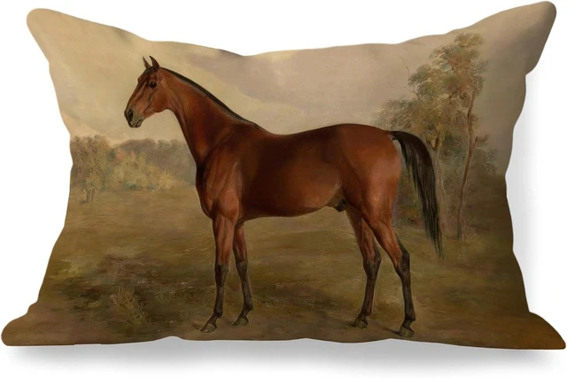 Main image of Vintage Horse Pillow Covers 12x20, Gifts for Horse Lovers, Equestrian Gifts, Farmhouse Rustic Country Farm Animal Decorative Throw Pillow Covers for Home Living Room Bedroom