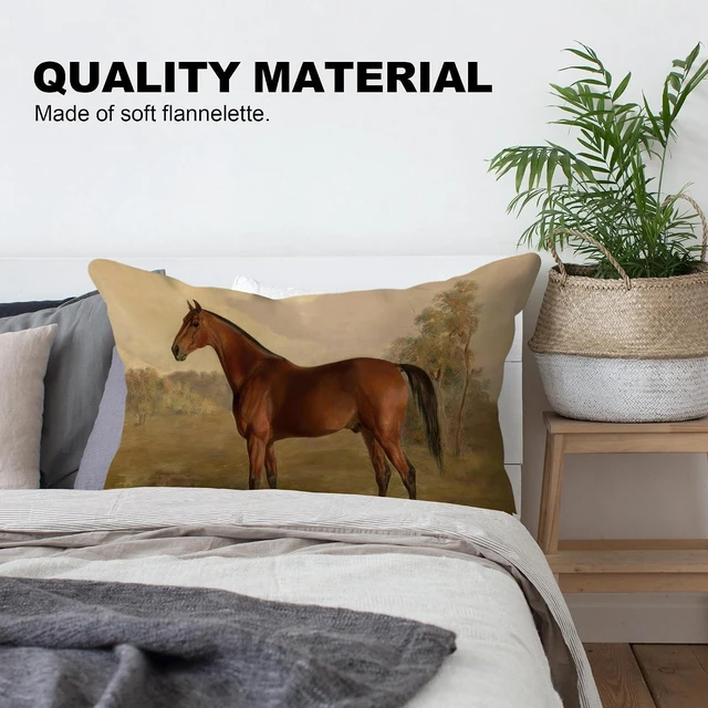 Alt view image 3 of 7 - Vintage Horse Pillow Covers 12x20, Gifts for Horse Lovers, Equestrian Gifts, Farmhouse Rustic Country Farm Animal Decorative Throw Pillow Covers for Home Living Room Bedroom