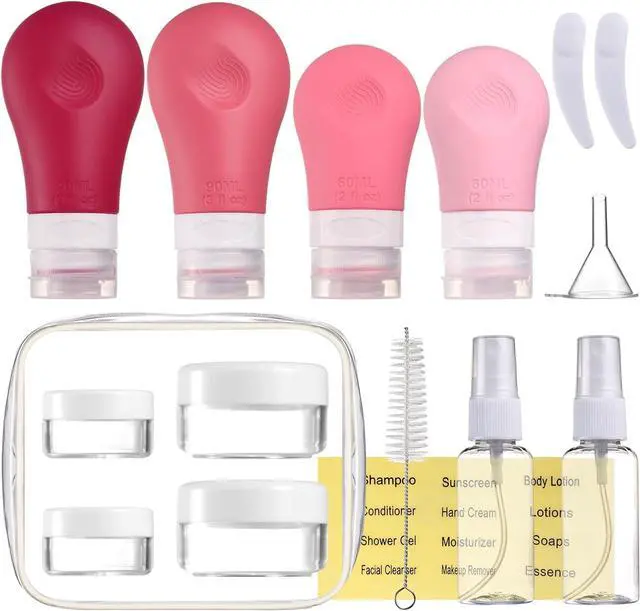 Main image of 16 Pack Travel Bottles Set for Toiletries,TSA Approved Travel Size Containers Leak Proof Silicone Squeezable Tubes Travel Accessories 2oz 3oz for Shampoo Conditioner Lotion Body Wash