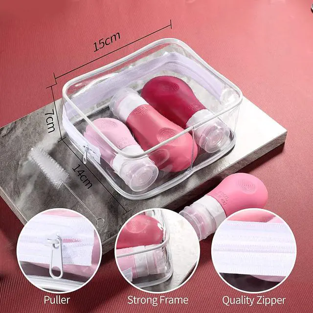 Alt view image 3 of 7 - 16 Pack Travel Bottles Set for Toiletries,TSA Approved Travel Size Containers Leak Proof Silicone Squeezable Tubes Travel Accessories 2oz 3oz for Shampoo Conditioner Lotion Body Wash