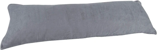 Alt view image 4 of 6 - Destiny Crescent Bedding 200 Thread Count 100% Cotton Body Pillow Cover with Zipper, 21"x54" - Pillowcase Protector Comfort in Every Stitch (Grey)