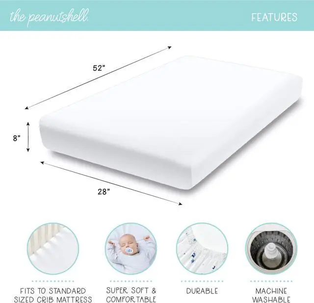 Alt view image 6 of 6 - 2-Pack Fitted Crib Sheet Set - Super Soft & Breathable Baby Girl or Boy Crib Sheets, Nursery Decor, Fit for Standard Mattress Cover- Leaf n Stripe