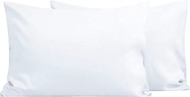 Main image of 2 Pack Microfiber Toddler Pillowcases, 14 x 20 Inches Fits Baby Pillow Sized 12 x 16, 13 x 18 or 14 x 20, Soft and Cozy Small Travel Pillow Covers with Envelope Closure, White