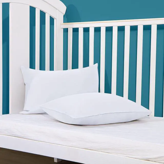 Alt view image 2 of 6 - 2 Pack Microfiber Toddler Pillowcases, 14 x 20 Inches Fits Baby Pillow Sized 12 x 16, 13 x 18 or 14 x 20, Soft and Cozy Small Travel Pillow Covers with Envelope Closure, White