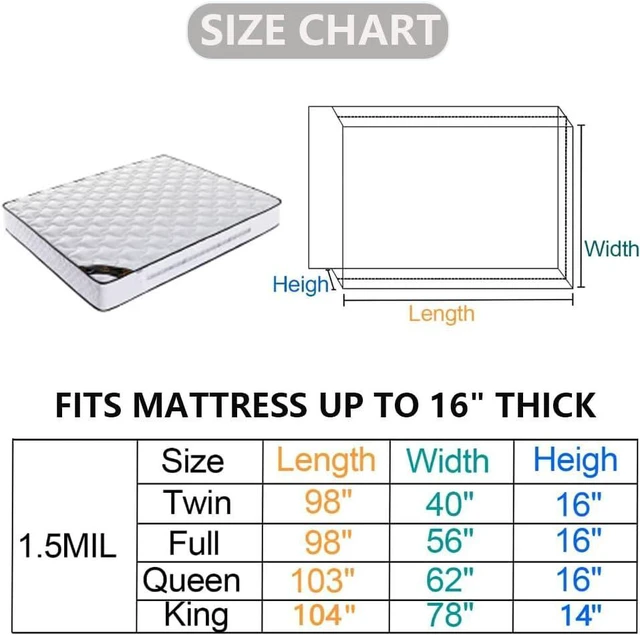 Alt view image 2 of 7 - Plastic Mattress Bag for Moving Storage, Mattress Protector Cover ,Mattress Bag for Disposal (Queen)
