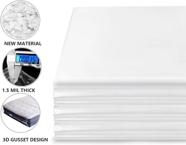 Alt view image 3 of 7 - Plastic Mattress Bag for Moving Storage, Mattress Protector Cover ,Mattress Bag for Disposal (Queen)