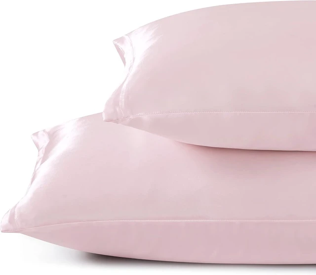 Alt view image 3 of 7 - 2 Pack Zippered Satin Pillowcaes Luxury and Silky Soft Travel Zip Pillow Cases (Standard, Pink)