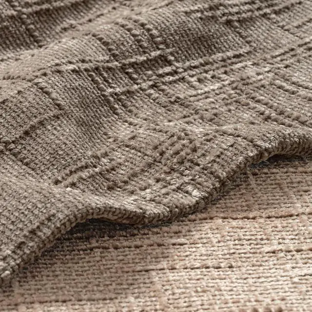 Alt view image 2 of 7 - Chenille Textured Throw Pillow Covers Taupe Grey 18x18 Set of 2