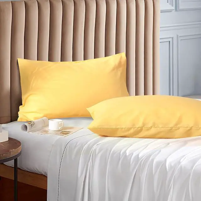 Main image of Standard Microfiber Pillowcases Set of 2, 20"x30" (Yellow)