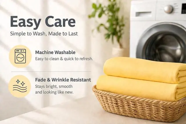 Alt view image 5 of 7 - Standard Microfiber Pillowcases Set of 2, 20"x30" (Yellow)