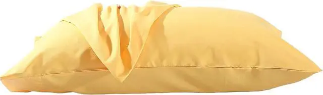 Alt view image 6 of 7 - Standard Microfiber Pillowcases Set of 2, 20"x30" (Yellow)