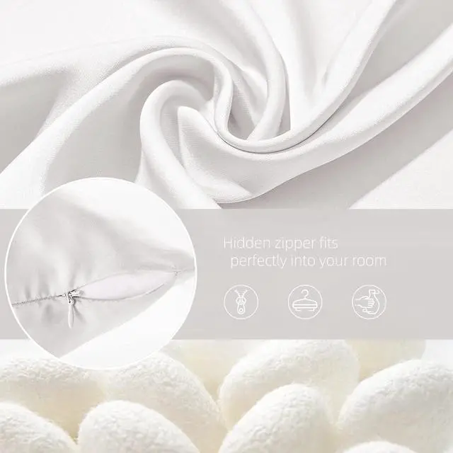 Alt view image 6 of 7 - Silk Pillow Cases for Hair and Skin Mulberry Silk Pillowcase Soft Both Sided Natural Silk Pillow Cases with Zipper Beauty Sleep Pillowcase 1 Pack for Gift (Standard, White)