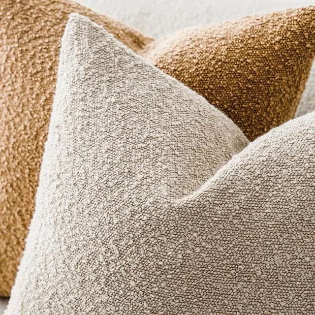 Alt view image 4 of 7 - Textured Boucle Throw Pillow Covers Accent Solid Lumbar Pillow Cases Cozy Soft Decorative Couch Cushion Case for Chair Sofa Bedroom Living Room Home Decor, 12 x 20 Inch,Beige Oatmeal