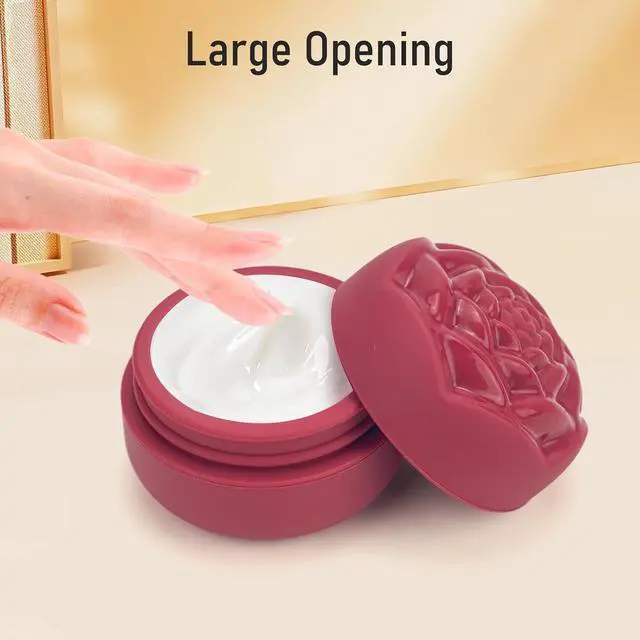 Alt view image 6 of 7 - Travel Containers for Cosmetics Toiletries 0.88 Oz 4 Pack Small Silicone Refillable Mini Jars with Lid Handcream Eyes Cream Hair Gel Wax Pills Moisturizer Earrings Container Rose