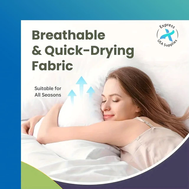 Alt view image 5 of 7 - Pillow Protector Standard Size- Pack of 2 Non-Waterproof, Soft & Comfortable, Hypoallergenic, Breathable, Machine Washable - Fits (Machine Washable)