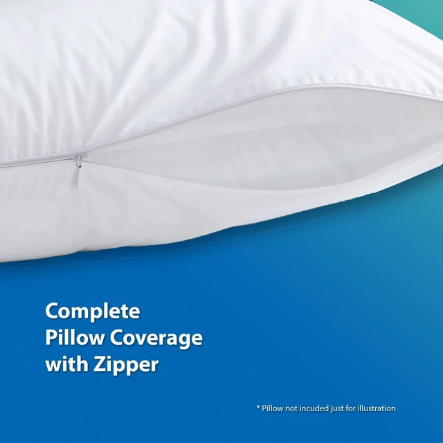 Alt view image 7 of 7 - Pillow Protector Standard Size- Pack of 2 Non-Waterproof, Soft & Comfortable, Hypoallergenic, Breathable, Machine Washable - Fits (Machine Washable)