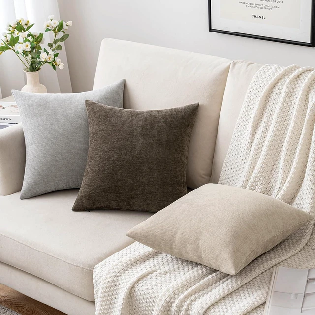 Alt view image 5 of 7 - Pack of 2 Beige Decorative Pillow Covers 18x18 Inch
