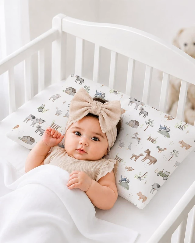 Alt view image 2 of 7 - Toddler Pillowcases 2 Pack, 13 x 18 in, Envelope Closure, Little Farm