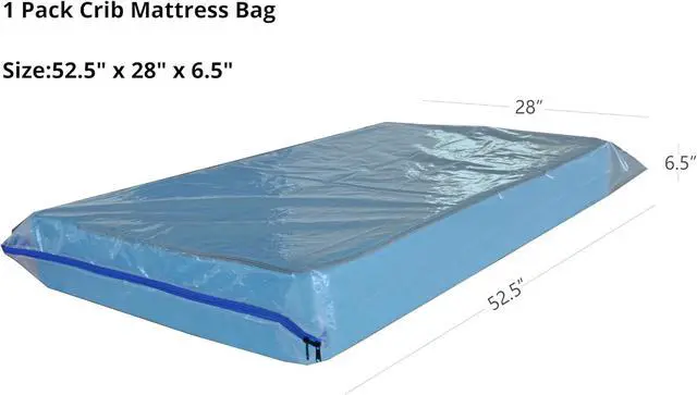 Alt view image 2 of 7 - Crib Mattress Storage Bag with Zipper, 4 Mil Thick Cover