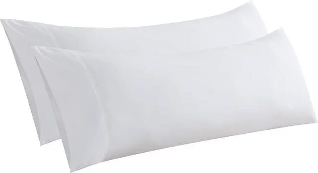 Main image of Body Pillow Cover(2 Pack), Ultra Soft Microfiber Pillowcases, Breathable Long Pillow Case, Envelope Closure - White (20x54 inch)
