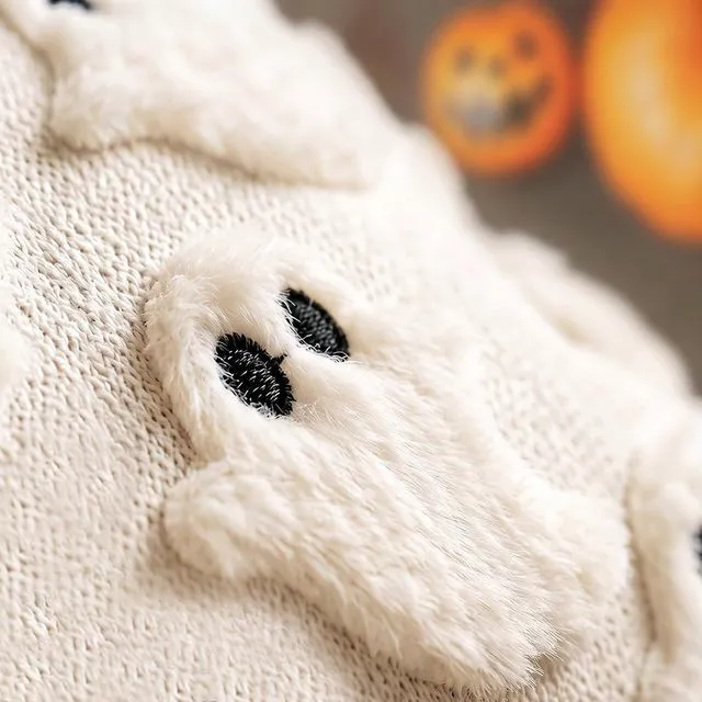 Alt view image 2 of 6 - Halloween Pillow Covers 18x18 inch 2Pcs Beige Ghost Halloween Decor